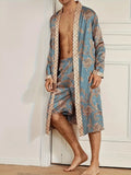 Satin Crest Lounge Robe