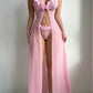 Velouré Mesh Gown Set