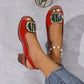 LuxeGloss Croco Buckle Sandals