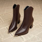 Victoria Chrome Tip Leather Boots