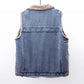 Everly Denim Sherpa Vest